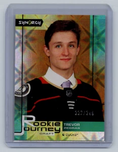 2021-22 UD Synergy #RJ-10 Trevor Zegras Rookie Jouney - Draft Gold 227/249 Ducks - Foto 1 di 2