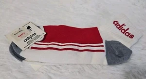 Vintage Adidas Men's Size 6.5-13 NOS Red & White Cycling Socks Made In U.S.A!!! - Picture 1 of 3
