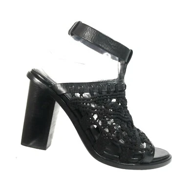 Rag & Bone Women Leather Black High Heel Open Toe Ankle Strap Sandals Size 39.5 - Image 1 of 4