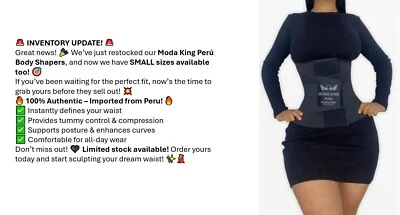 Moda King Perú Reloj de Arena-Hourglass Body Shaper Black-XXS, XS, S, M, L, XL - Image 1 of 4