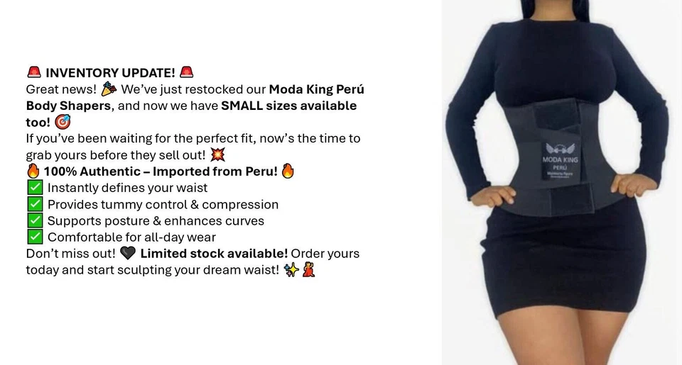 Moda King Perú Reloj de Arena-Hourglass Body Shaper Black-XXS, XS, S, M, L, XL - Image 1 of 4