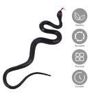 Realistic Rubber Fake Snake Toy for Halloween and Pranks (Black)