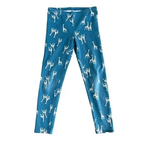 Girls M 8 Old Navy Teal Blue Giraffe Print Full Length Ankle Leggings - Picture 1 of 3