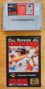 Cal Ripken Jr. béisbol en muy buena condición Super Nintendo SNES PAL con manual -PROBADO- - Imagen 1 de 6