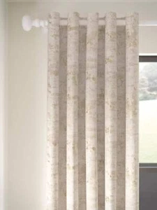 John Lewis Cala Weave Pair Lined Eyelet Curtains, Gold, W228 x Drop 182cm - Picture 1 of 9