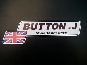 PERSONAL NAME STICKERS - KARTING - MOTORSPORT - MOTORCYCLING Pack of 10 stickers - Picture 1 of 1