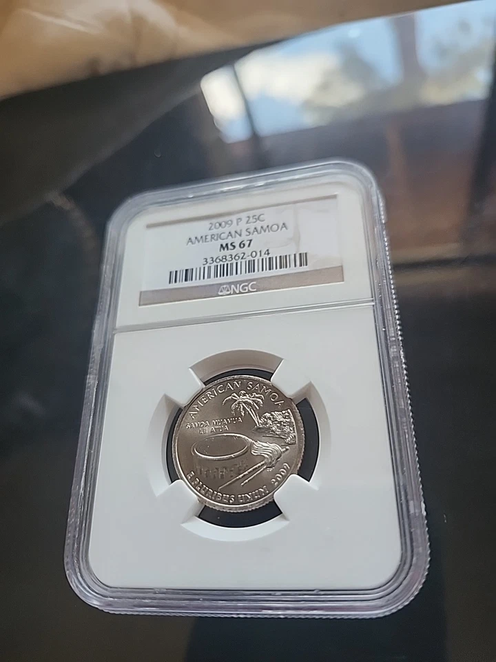 2009-P American Samoa Territory NGC MS 67 25C *111/9 pop - $30 PG - 123 Reg pts* - Image 1 of 4