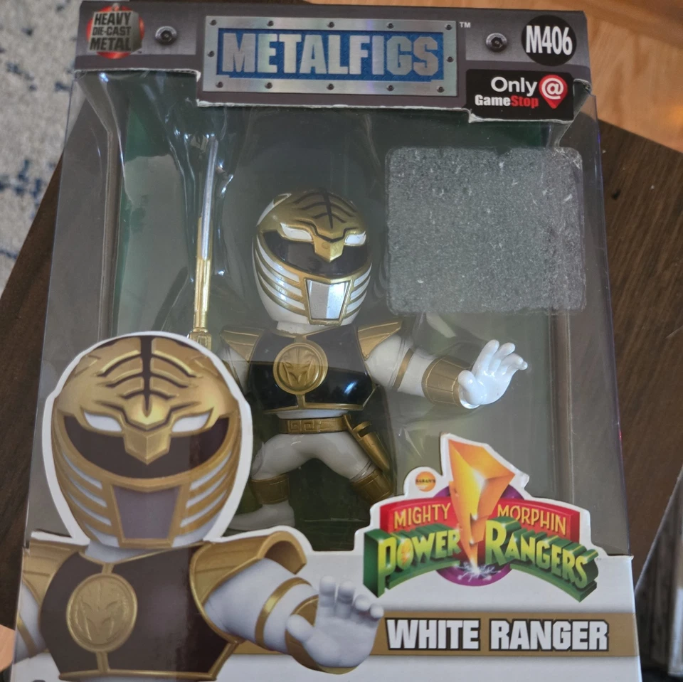 JADA METAL DIECAST POWER RANGERS WHITE RANGER GAMESTOP EXCLUSIVO Foto 1 de 2
