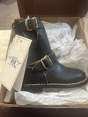 Ralph Lauren Doble RL Miniatura Vendedor Muestra Botas de Cuero Negro con Bolsa de Zapatos Foto 1 de 4