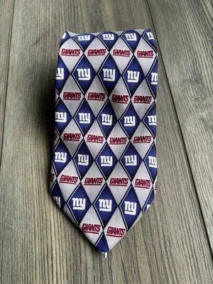 Corbata de seda New York Giants con licencia NFL fútbol americano deportes rojo/azul Foto 1 de 4