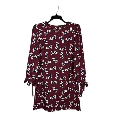 Banana Republic Floral Midi Dress Tie Cuff Long Sleeve Size 10 Boho Chic - Image 1 of 4