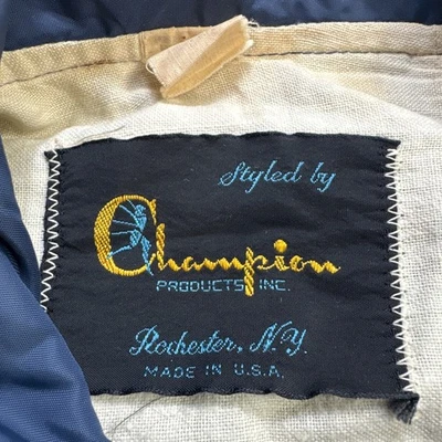 Rare! Vintage 1960s Champion Running Man Jacket West Virginia Mountaineers Large - Image 1 of 4