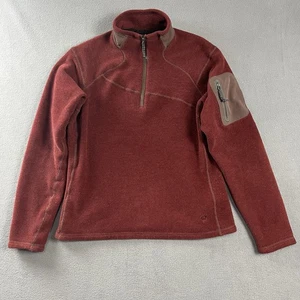 Mountain Hardwear Sweater Womens Medium Red Quarter 1/4 Zip Polartec Sweatshirt - Picture 1 of 5