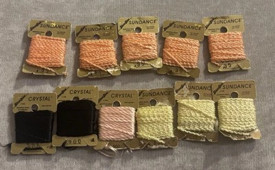 NWT Sundance & crystal Lot of 11 individual packs of embroidery thread VTG - Image 1 of 3