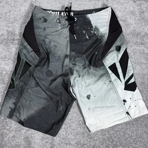 Volcom Bruce Annihilator Board Shorts Men's 29 Gray Splatter Logo Beach - Picture 1 of 12