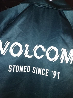 VOLCOM VINTAGE TOKER SMOKER RARE PARTY JACKET STONED SINCE 91 SKATER UNISEX M  - Image 1 of 4
