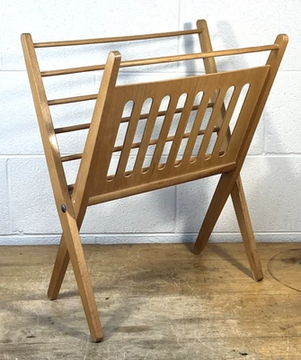 Vintage Newspaper Magazine Rack Mid Century Modern Cees Braakman Ums Pastoe - Immagine 1 di 4