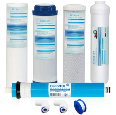 Geekpure 5-Stage Reverse Osmosis Replacement Water Filter Set - 50 GPD Membrane - Image 1 of 2