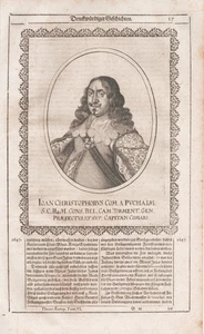 Johann Christoph Puchheim Graf Feldmarschall Österreich Portrait Kupferstich. - Bild 1 von 1