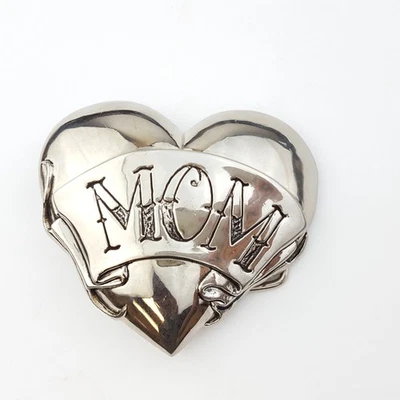 Hebilla corazón mamá cromada Rock Rebel Foto 1 de 3