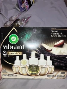 Ambientador de aire con aceite perfumado vibrante Air Wick dulce vainilla y manteca de karité - 5 unidades - Imagen 1 de 5