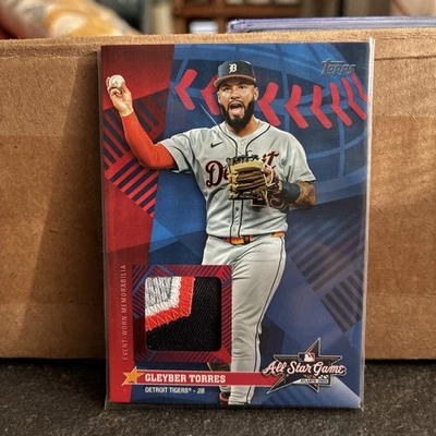 2025 Topps 更新 Gleyber Torres 全明星针脚遗物红色 1/5 书尾 — 第 1/2 张图片