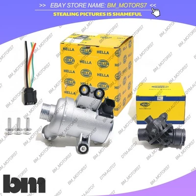 HELLA Electric Water Pump &Thermostat For BMW 335i 535i 640i  X3 X4 X5 X6 - Image 1 of 4