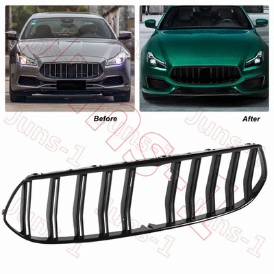 For Maserati Quattroporte 2018-23 Glossy Black Front Bumper Radiator Grille New - Изображение 1 из 4