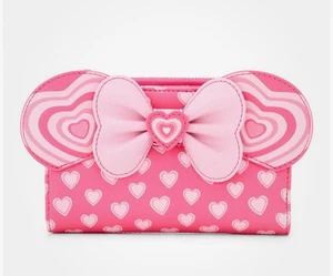 Loungefly Disney Mickey & Minnie Mouse Love Story Herz Ohren Schleife Cosplay Geldbörse - Bild 1 von 10