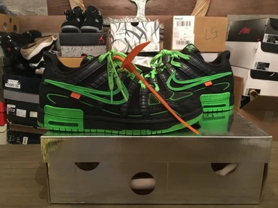 Size 7.5 - Nike Air Rubber Dunk x Off-White Low Green Strike - Image 1 of 4