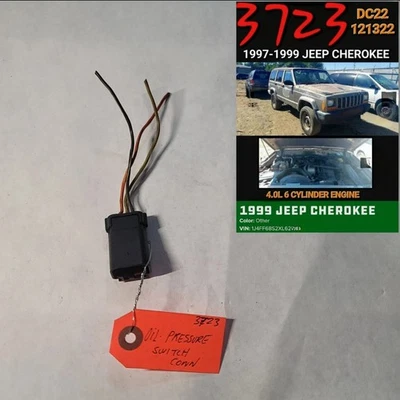 ⭐1997-1999 Jeep Cherokee Transductor de Presión de Aceite Sensor Interruptor Conector Coleta Foto 1 de 2