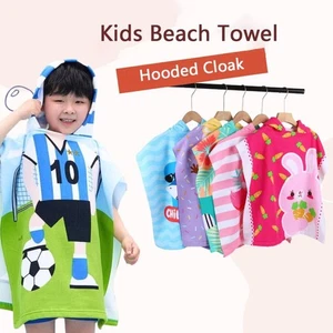 Absorbierend Kinderbadetuch Babyparty Poncho-Bademantel Wasseraktivitäten - Picture 1 of 16