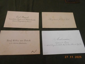 4 original Visitenkarten ca. 1910 von militärischen Persönlichkeiten - Picture 1 of 2