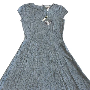 Matilda Jane 435 Follow Me Dress Girls Blue Arrow Print Cap Sleeve Size 10 - Picture 1 of 12