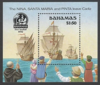 AOP Bahamas #729 1991 Envíos MS Hoja Miniatura MNH Foto 1 de 2