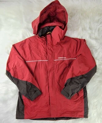 Timberland Vintage Weathergear Waterproof Jacket Size M With Hood! - Red - Image 1 of 4
