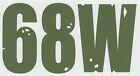 USA, US Army, 68W MOS Designation, Letter/Number, Decal Matte Olive Drab, Morale