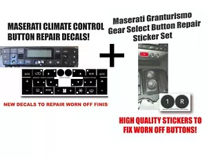 Maserati Gear Selection Plus Climate Control Black Button Repair Stickers - Bild 1 von 3