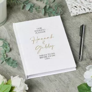 Personalised Wedding Planner Organiser Book Engagement Delicate Artwork WPL-14 - Picture 1 of 5