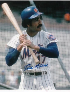FELIX MILLAN NEW YORK METS ACTION SIGNED 8x10 - Picture 1 of 1