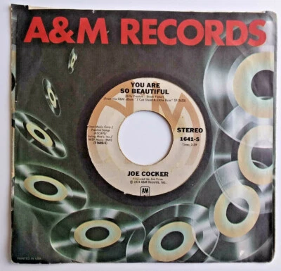 JOE COCKER -You Are So Beautiful / It's A Sin When You Love - 45 rpm 1st 1641-S - Image 1 of 3
