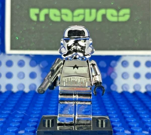 *NICEEEE!* CUSTOM CHROMED OUT PAD PRINTED LEGO STAR WARS STORMTROOPER Minifigure - Picture 1 of 7