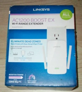 Linksys AC1200 Boost Dual-Band Wi-Fi t Range Extender Repeater RE6400 - Picture 1 of 5
