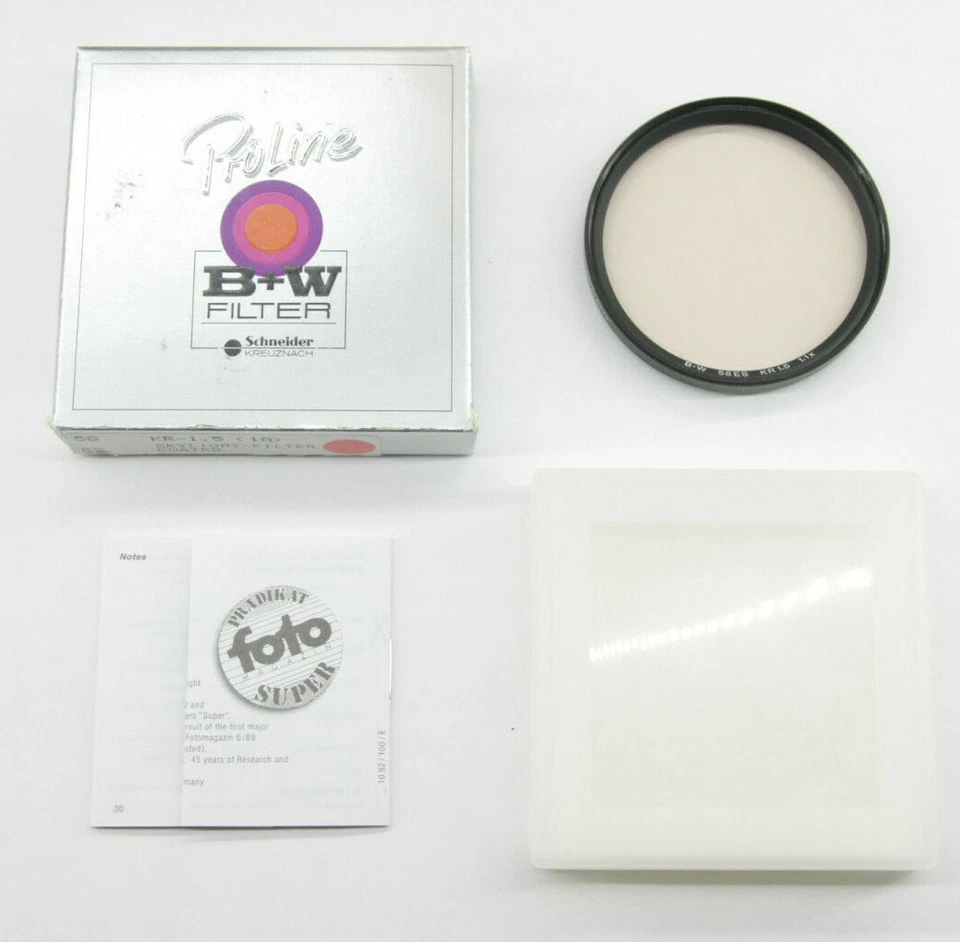 B+W Schneider - 58ES KR-1,5 1A Skylight Filter Case/Box - NOS - C887 - Image 1 of 2