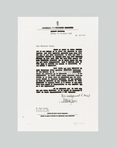 Emilio ISGRO' - "Cancellature", 2013 - Litografia, 29,5 x 21 cm - Foto 1 di 5