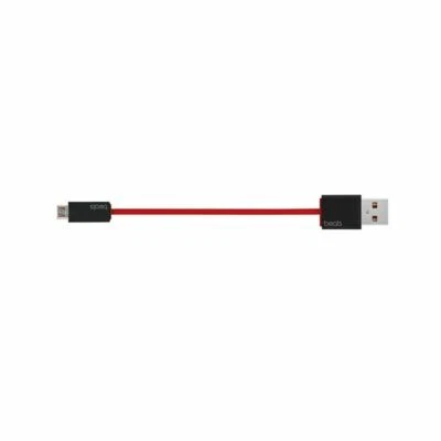 SHORT MICRO USB CABLE CHARGER CORD FOR BEATS POWERBEATS 2 or 3 Red - Image 1 of 4