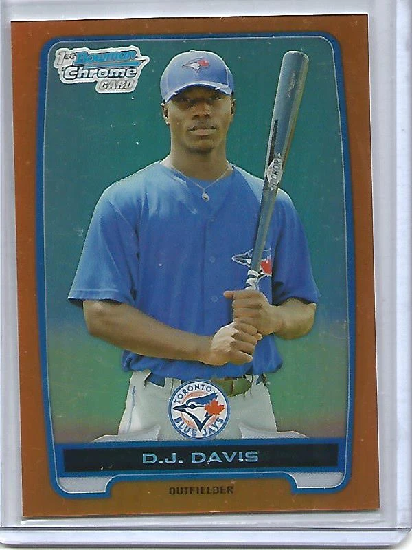D.J. Davis 2012 Bowman Chrome Orange Refractor #08/25 - Image 1 of 1