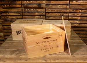 Weinkiste aus Holz MIT DECKEL - Original - Weihnachtskorb Geschenk / Aufbewahrungsbox - Bild 1 von 14