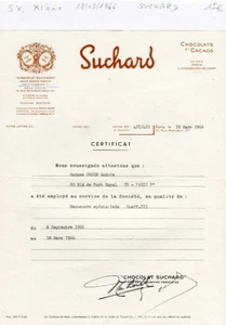 Paris XI ème 10 Rue Mercoeur - Petite Entête Célèbre Chocolaterie Suchard - 1966 - Picture 1 of 1