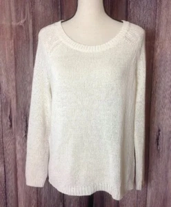 Under Skies Pullover Gr. M Blumen Rücken creme locker Strick Oberteil Bluse Langarm - Bild 1 von 6